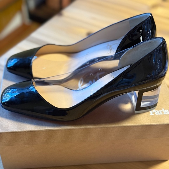 Christian Louboutin Provisore 55 Black Patent PVC Pump | NEW IN BOX | Size 38.5 - Picture 7 of 7